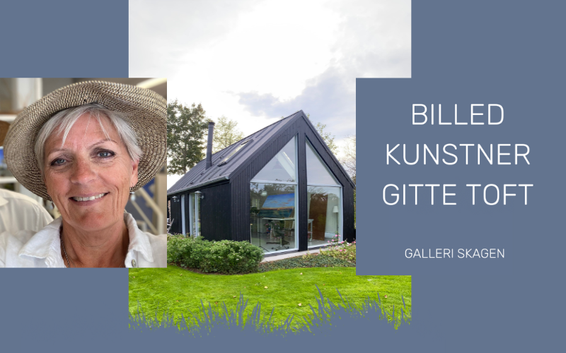 billedkunstner Gitte Toft i sit Atelier på Græsholmvej 