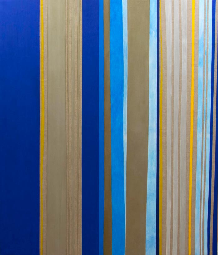 Anna Broms, Pause within a pause, 2018, akryyli, öljy ja mehiläisvaha pellavalle, 200 x 170 cm