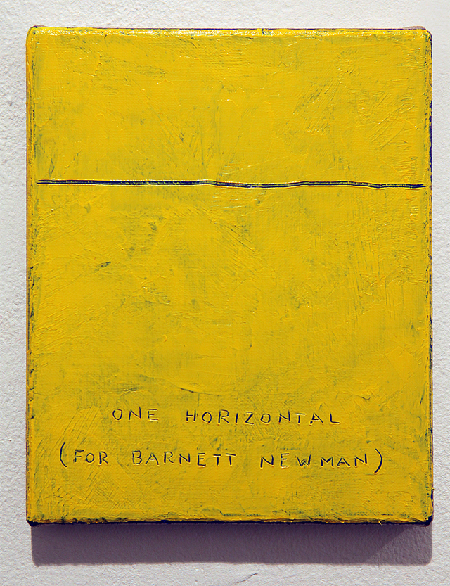 One horizontal (For Barnett Newman)