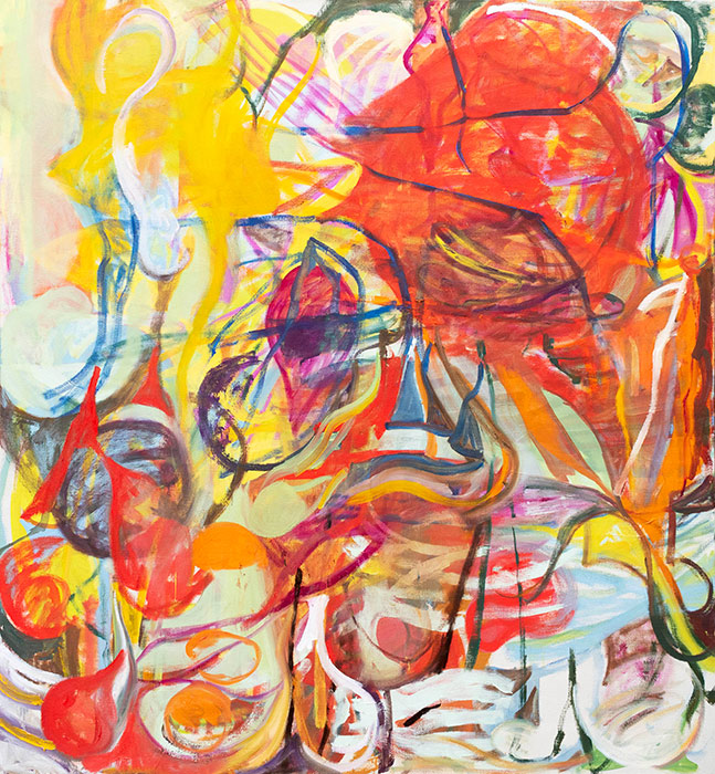 Tuuli Kerätär: The current has no name, 130 x 140cm, öljyväri pellavakankaalle