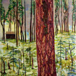 Hän, akryyli- ja öljyvärimaali kankaalle, 150 X 120 cm, 2008. Kuva: Mauri Kuitula