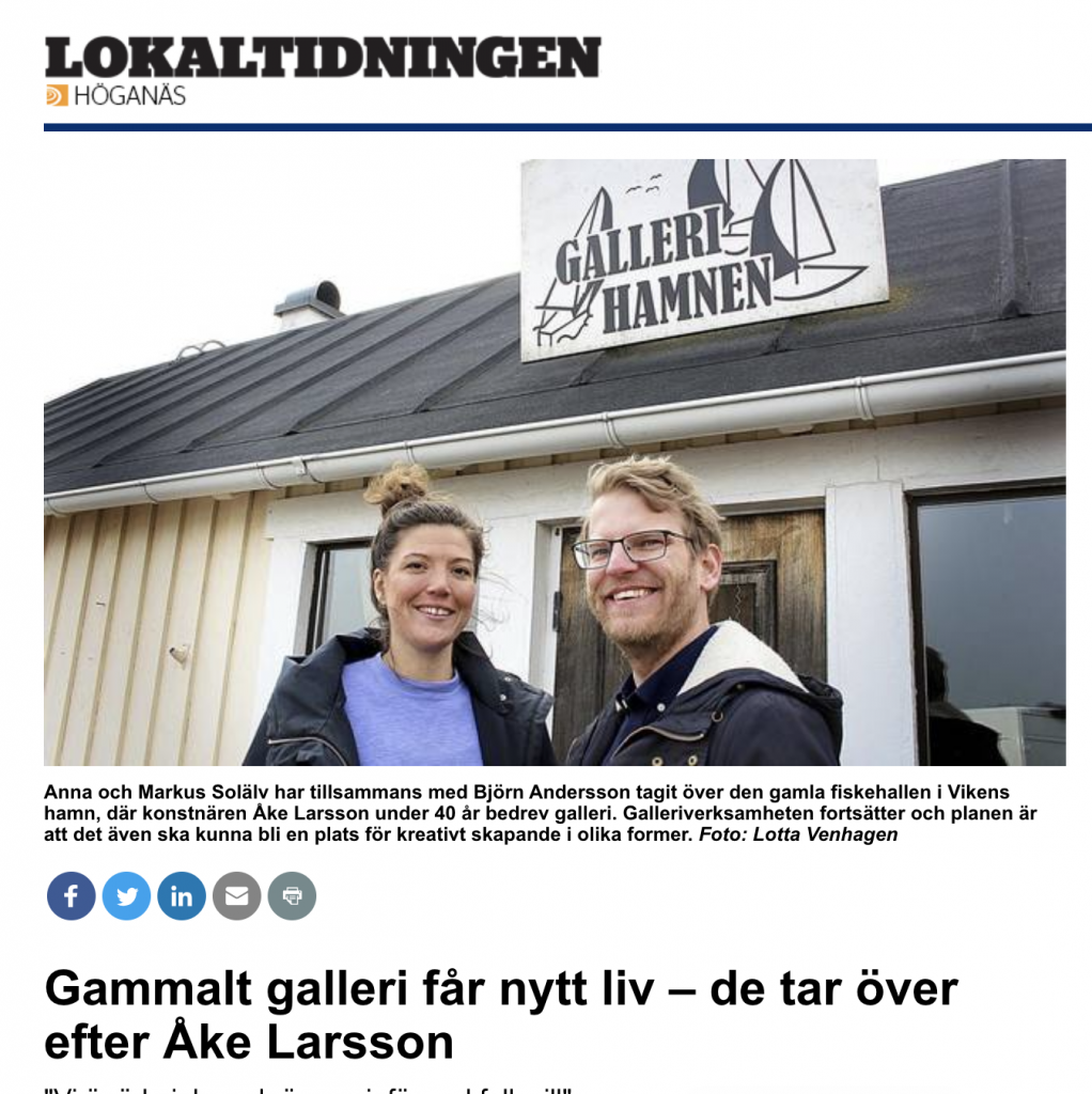 Skärmdump av artikel från Lokaltidningen