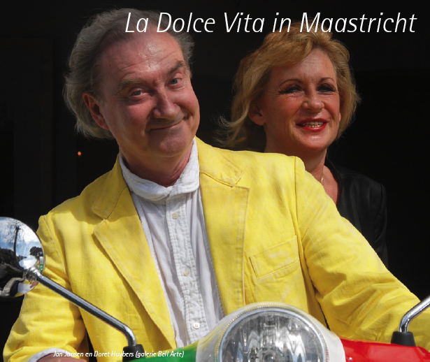 With Jan Jansen on the Vespa