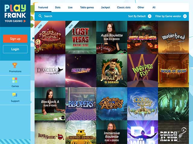 play frank fast paying casino online