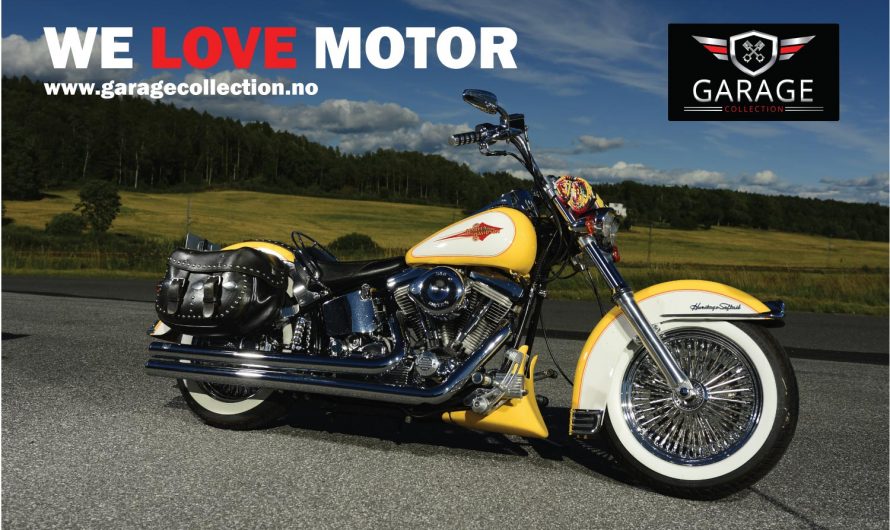 En meget ombygget Softail Custom Harley 89 modell