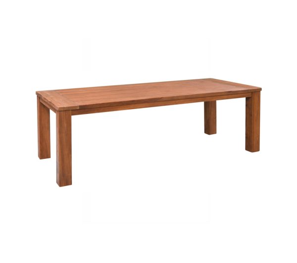 Teak Gartentisch 260x100cm massivem Teakholz - Plattenstärke 3cm