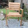 Luxuriöser Gartenstuhl Harti - Gartenstuhl aus Teakholz - Stapelbar 5