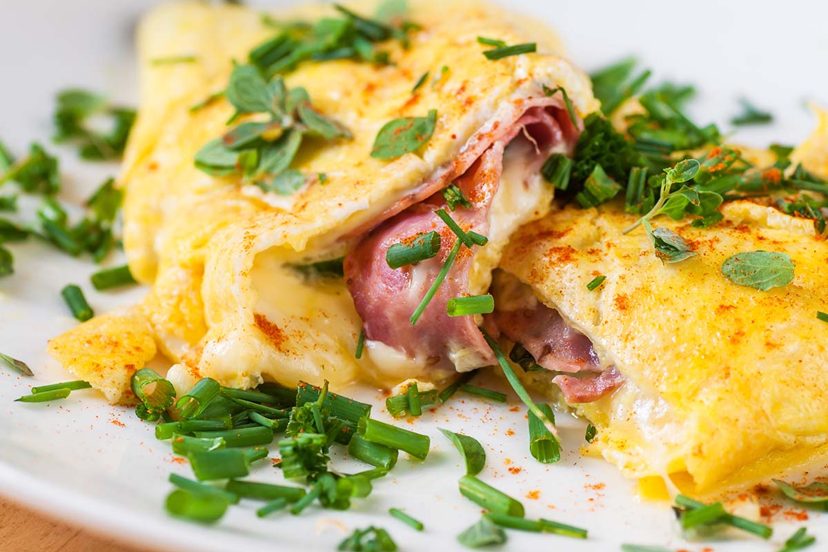 Omelet met ham en kaas - WLS Ontbijt