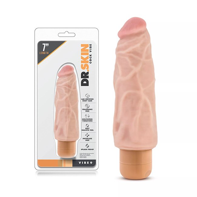 blush novelties dr. skin vibe 9 dildo