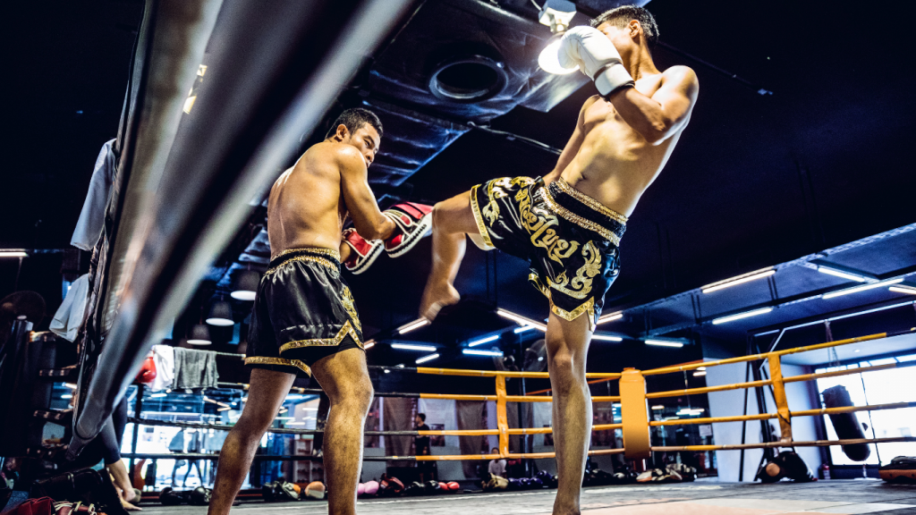 Muay Thai fighters in ring