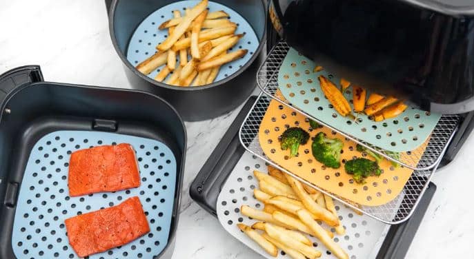 Air Fryer perforerede silikonemåtter