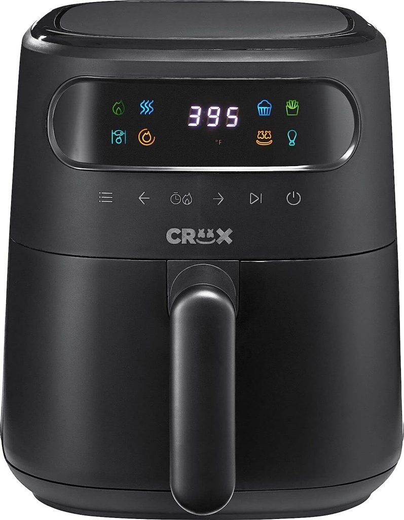 CRUX Marshmello 3.0 QT Air Fryer Digital, Black