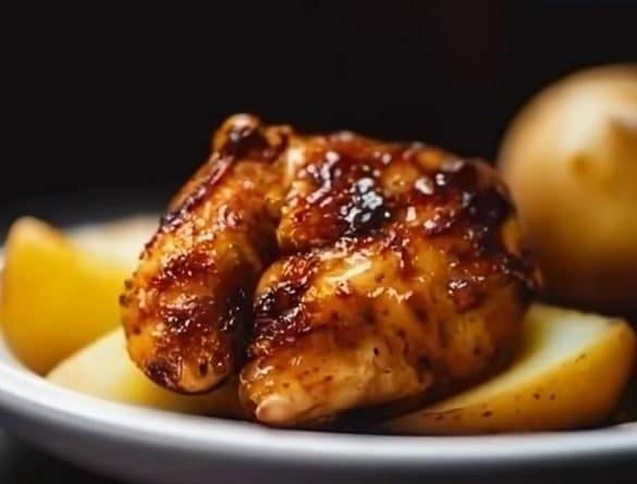 Air Fryer Sticky Chicken og Kartoffelbåde