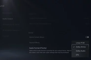 PS5 Dolby Atmos