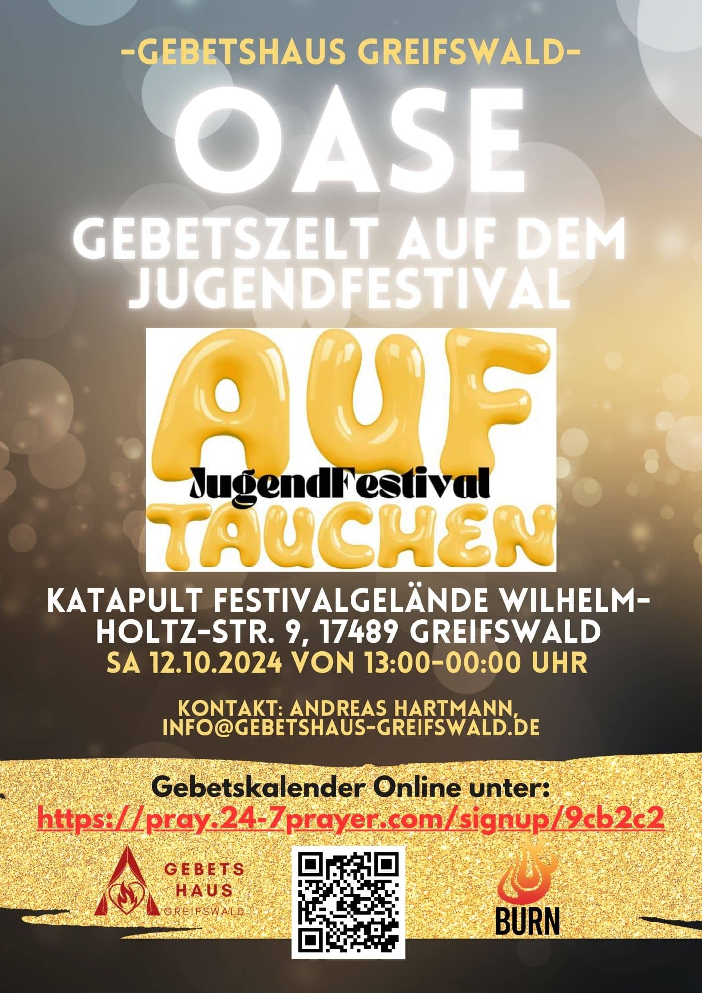 Flyer Oase Zelt - Festival Auftauchen