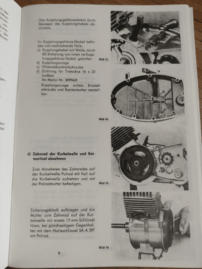 Reparaturanleitung Zuendapp 2 Gang Arbeiten am ZweitaktmotorMofa 25 Moped M50 267126991041 2