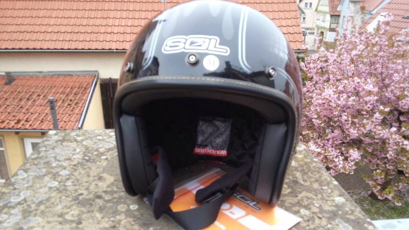 Helm SOL AO 1 snake retro Chopperhelm Harley DOT geprueft GR S 55 56 264514799002 2