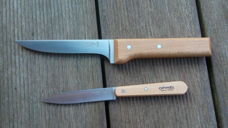 OPINEL Fleischmesser Ausbeinmesser und Gemuese Kuechenmesser INOX Buchenholz 254849284244