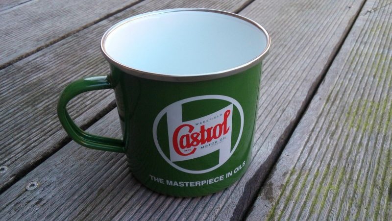 Castrol Tasse Becher 500 ml classic Retro emailliert 264518232347