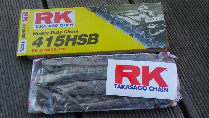 Kette RK 415HSB verstaerkt 112 Glieder mit Schloss Mofa Moped Quickly Puch 254563979679 2