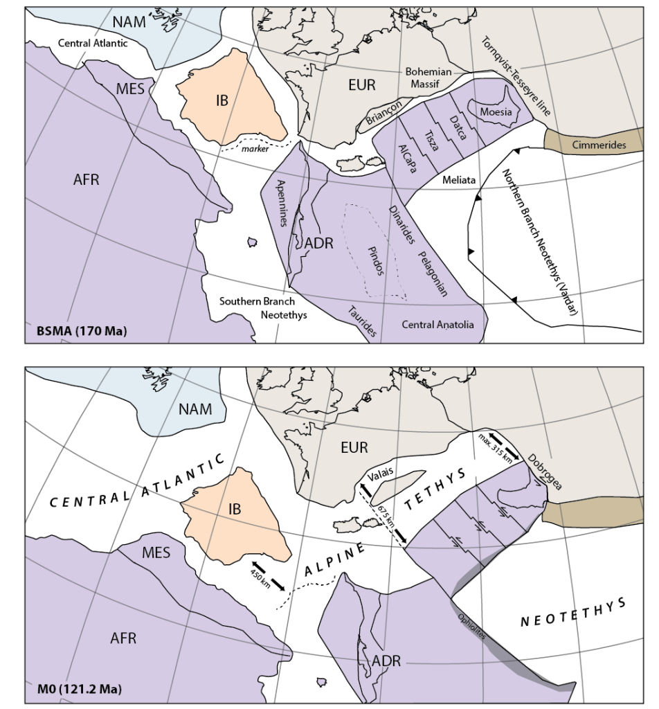 kort historie om Det alpine Tethyshavet