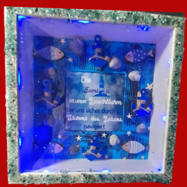 Geschenke maritim Handmade 3D - Echte Muscheln & Seesterne
