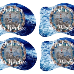 Sticker personalisiert - Aufkleber mit funkender Folie - 9 cm