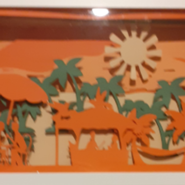 Personalisierte Bilder kaufen - Bild Südsee beleuchtet - Handmade