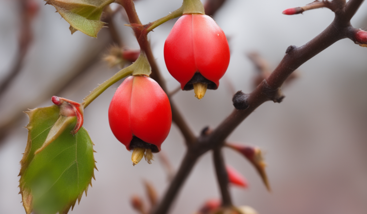 Hagebutten in der Natur