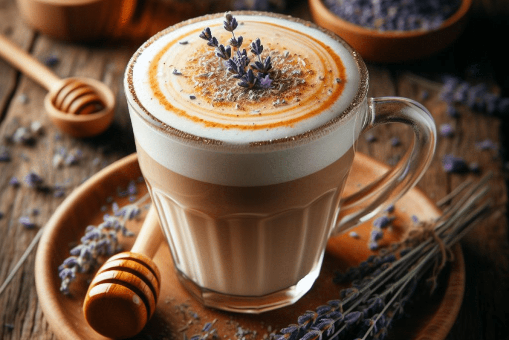 Honig-Lavendel-Latte