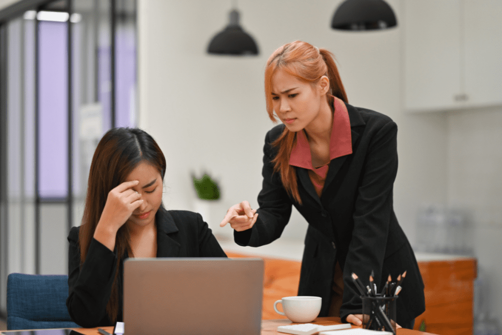 Nein sagen lernen am Arbeitsplatz- Diskussion mit Chefin