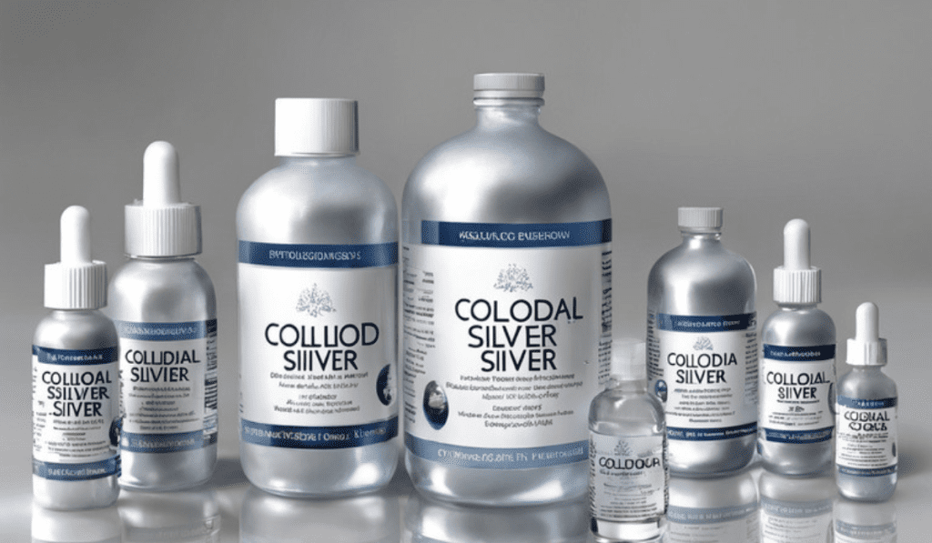 Kolloidales Silber in Flaschen