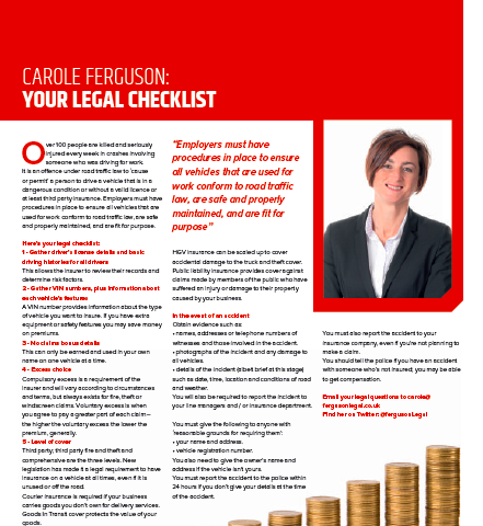 insurance legal checklist