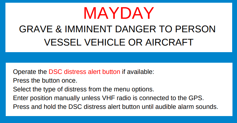 You are currently viewing VHF MAYDAY CALL