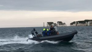 Powerboat refresher training before a holiday charter