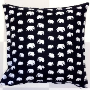 KUDDFODRAL SVENSKT TENN ELEFANT SVART