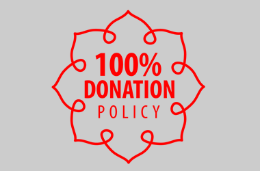 100% Donation Policy