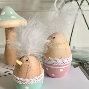 Wooden Spotty Easter Chicks