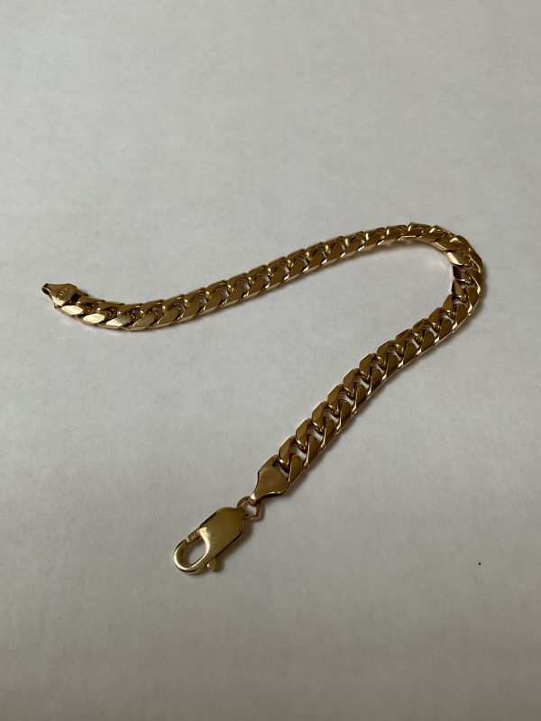 9ct Gold Solid Cuban Link Bracelet