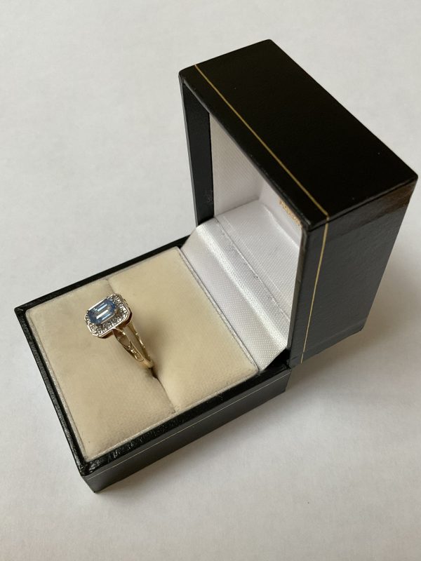 Vintage 9ct Gold Diamond & Sapphire Ring - Image 2