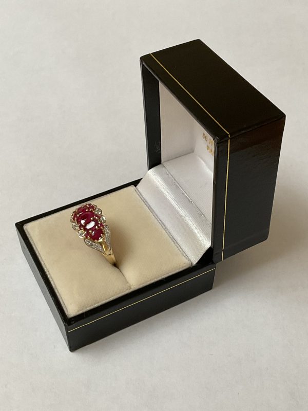 9ct Gold Ruby & Diamond Ring - Image 2