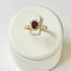18ct Gold Diamond & Ruby Cluster Ring - Image 2