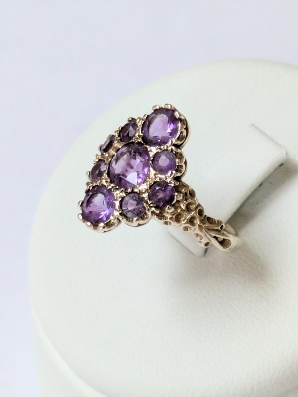 9ct Gold Amethyst Dress Ring