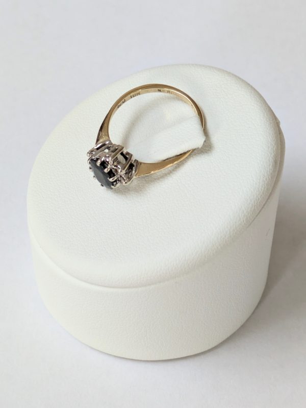 Vintage 18ct Gold Diamond & Sapphire Ring - Image 3