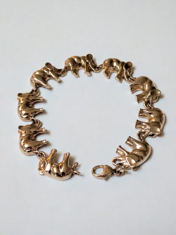 9ct Gold Elephant Bracelet