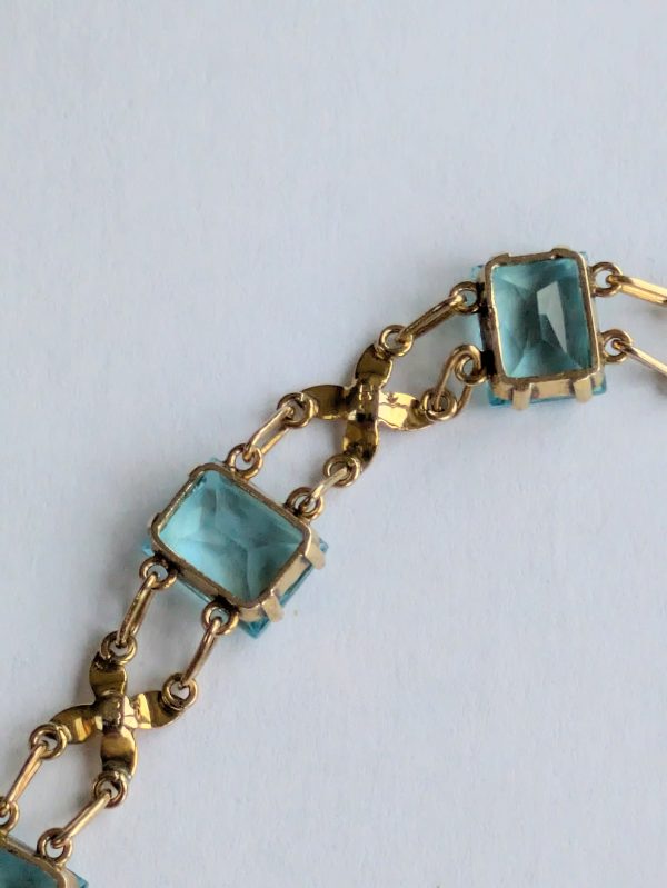 Vintage 9ct Gold Gem Set Bracelet - Image 2