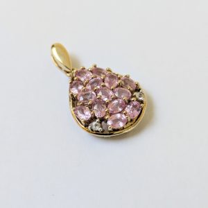 9ct Gold Pink Sapphire Pendant