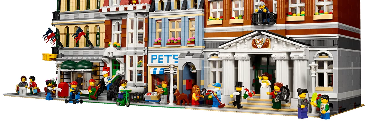 Una città rifatta coi Lego