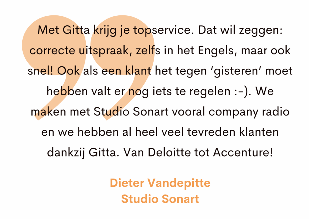 Review klant Vlaamse voice-over