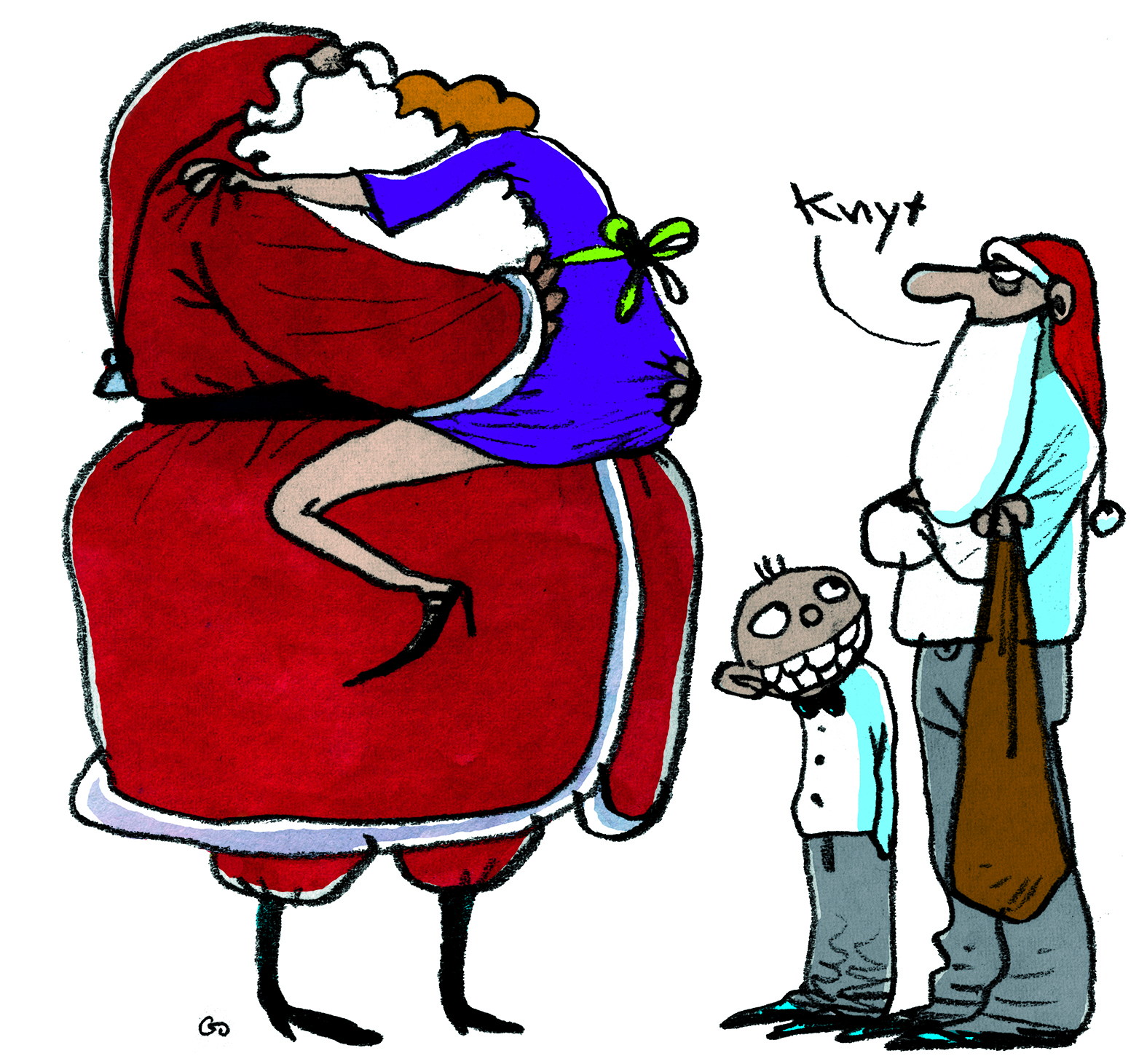 Santa and mom